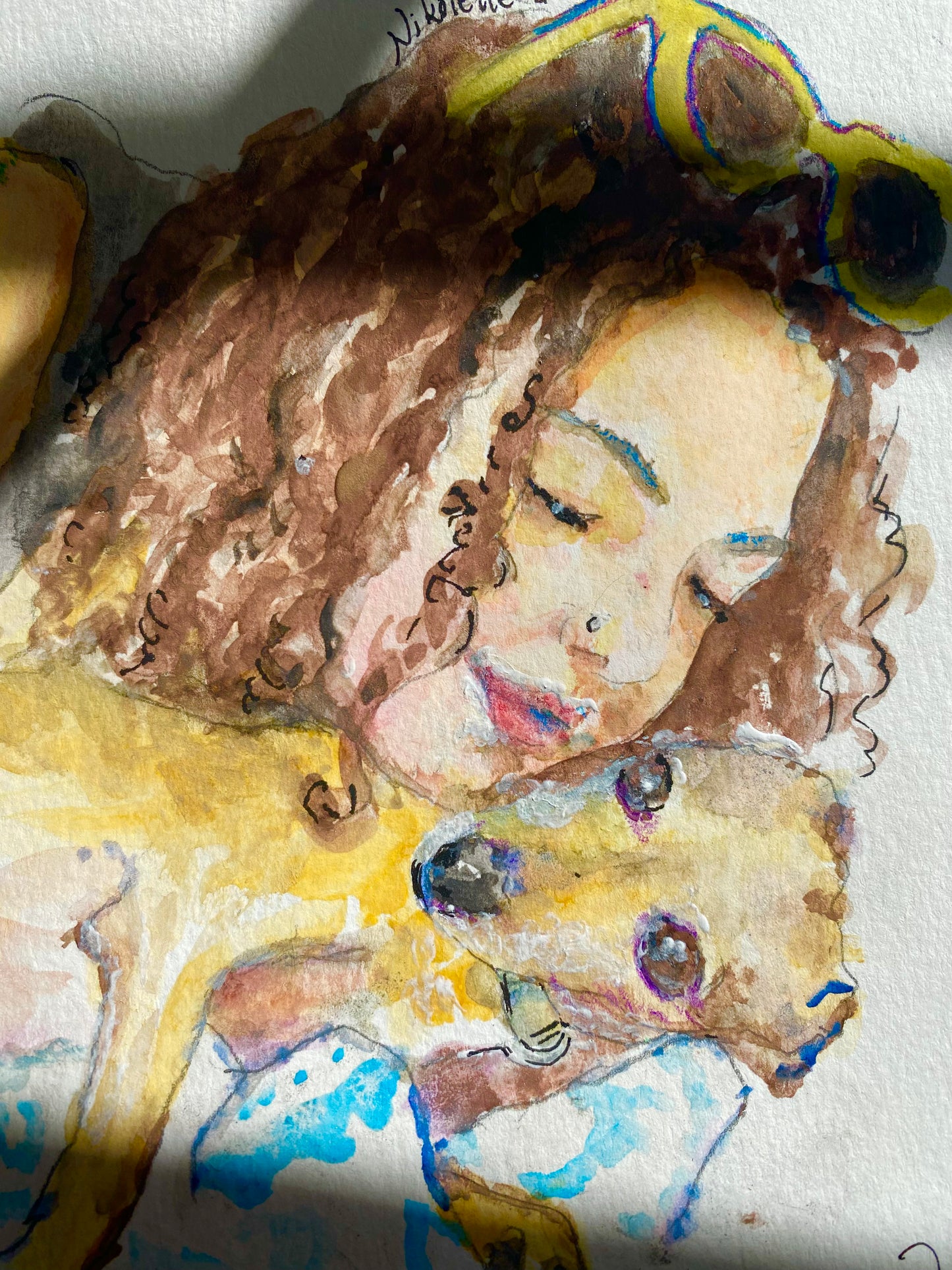 Customize Owner and Pet Portrait in Water Color
