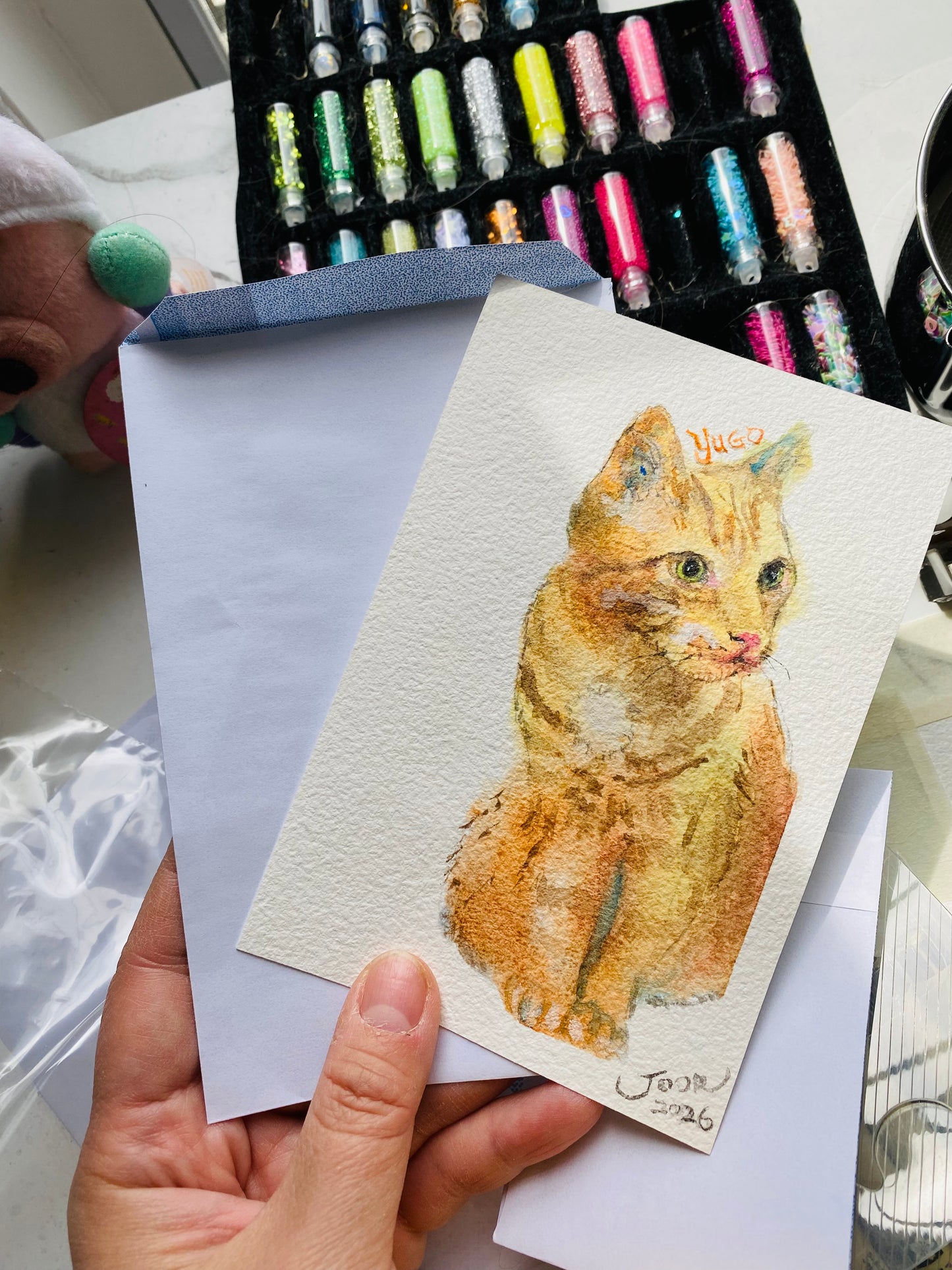 Custom Pet Portrait Postcard | Original Watercolor Animal Art (4x6 inches)