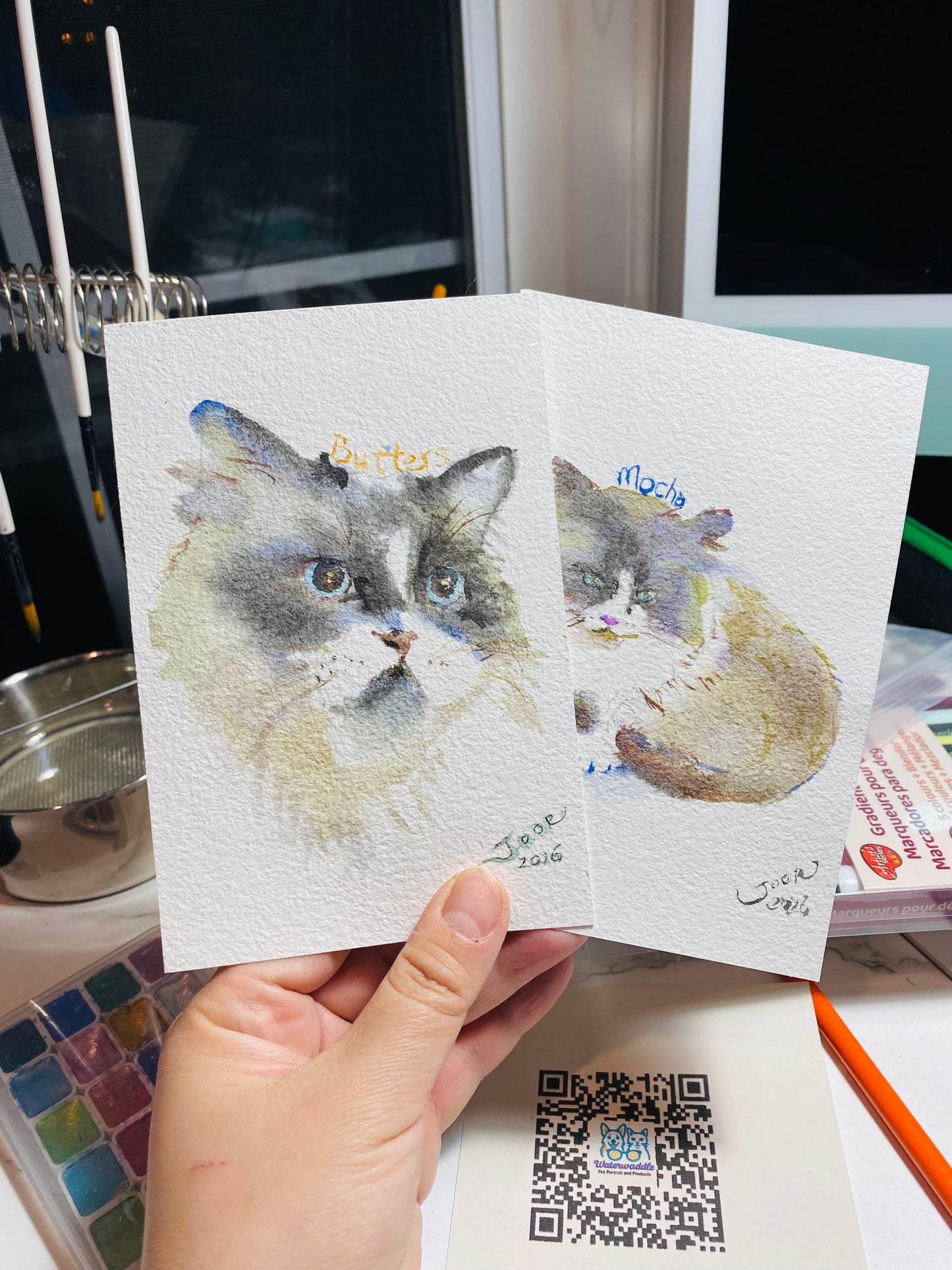 Custom Pet Portrait Postcard | Original Watercolor Animal Art (4x6 inches)