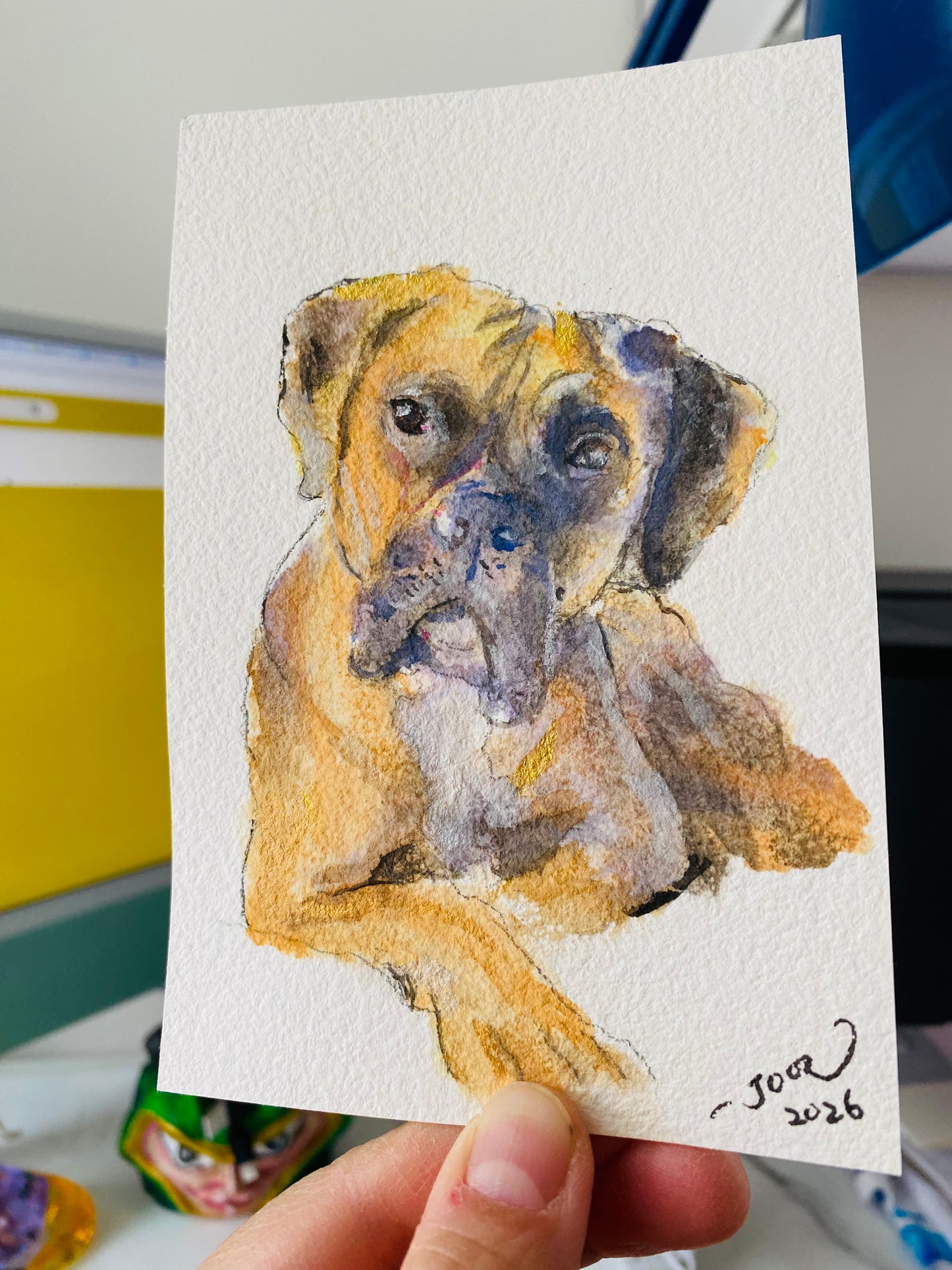 Custom Pet Portrait Postcard | Original Watercolor Animal Art (4x6 inches)