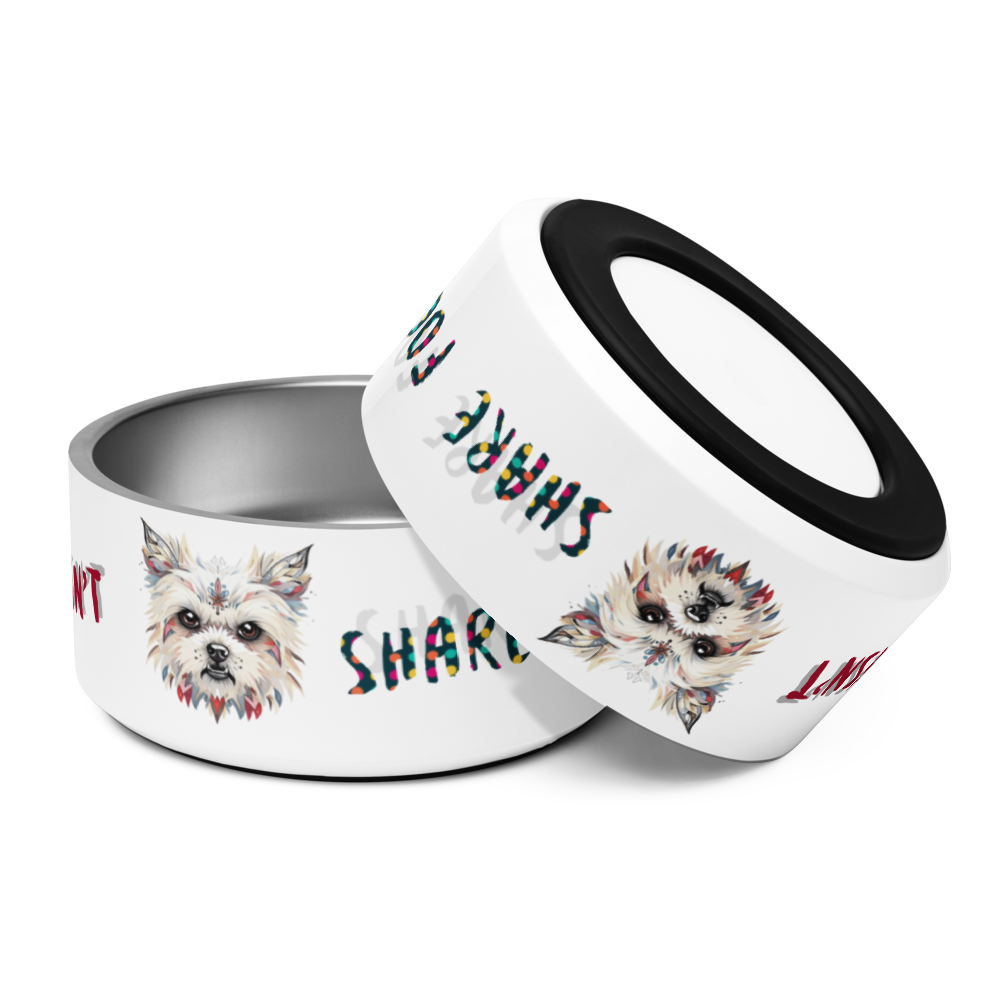 Furry Friend Doesn't Share Food Pet bowl