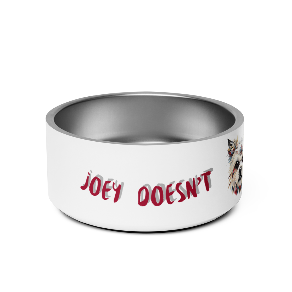 Furry Friend Doesn't Share Food Pet bowl