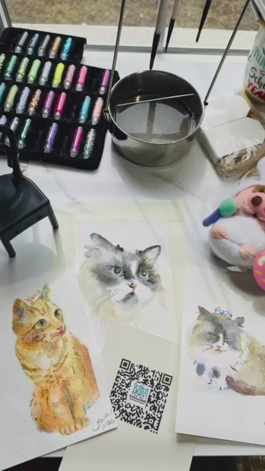 Custom Pet Portrait Postcard | Original Watercolor Animal Art (4x6 inches)